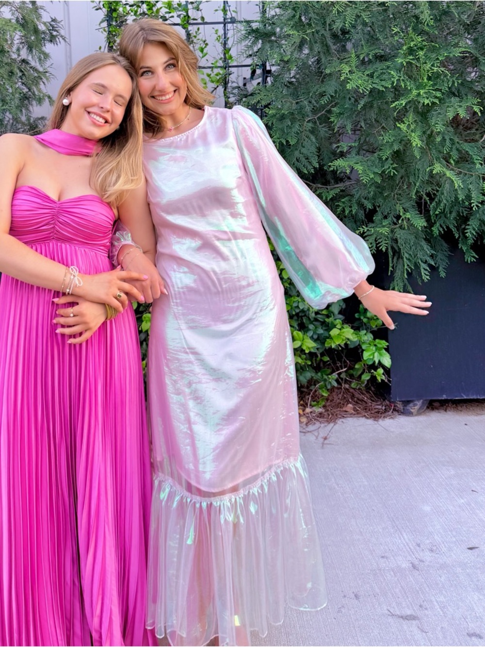 Anthropologie Pinnacle Shruti Sancheti pink and silver iridescent dress Small